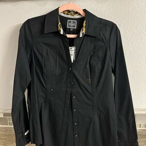 Express Black Button Down Shirt